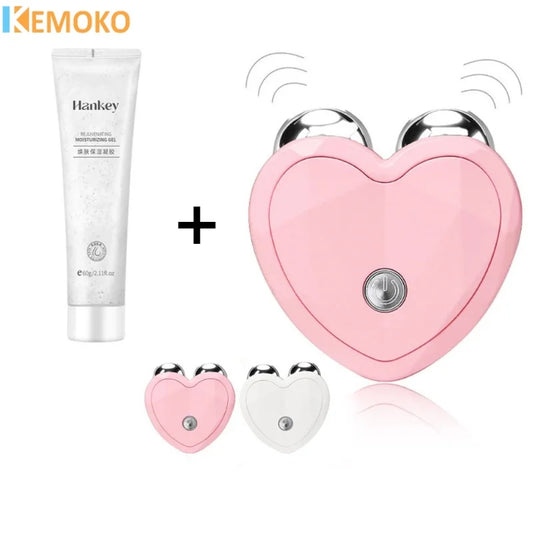 KEMOKO Mini Microcurrent Face Lifting Roller – Portable EMS Facial Slimming Massager